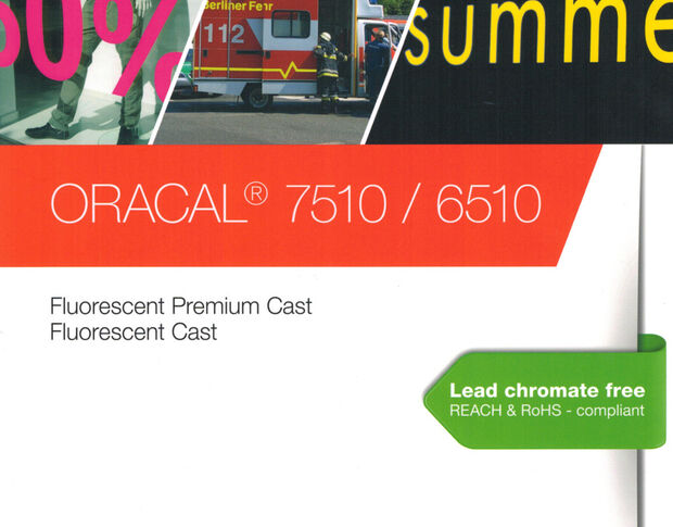 Каталог флуоресцентних плівок для реклами Oracal 7510/6510