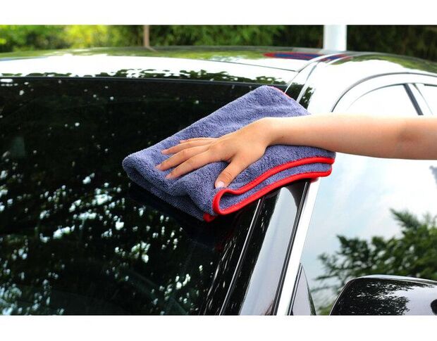 MaxShine Microfiber Towels - Мікрофібровий рушник з оверлоком сірий 40 х 60 cm