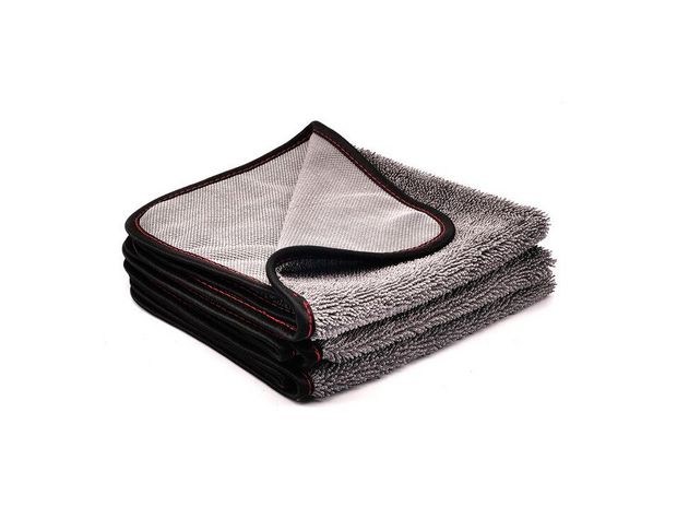 MaxShine Twisted Loop Microfiber Towel - Мікрофібровий рушник з оверлоком, сірий 40 х 40 cm