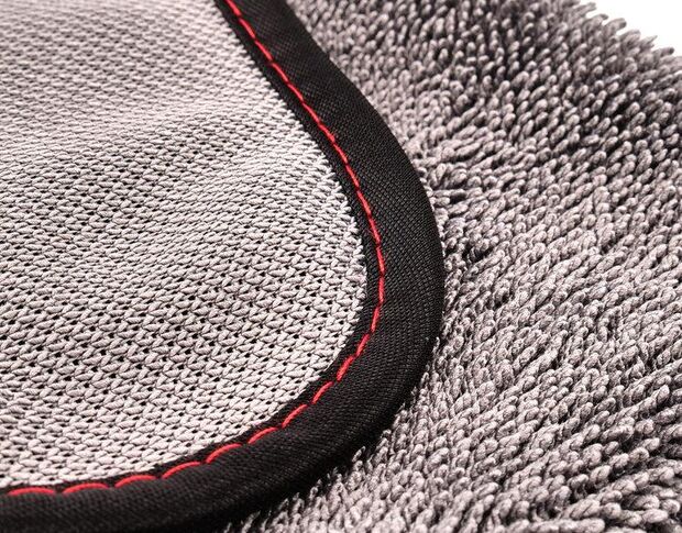 MaxShine Twisted Loop Microfiber Towel - Мікрофібровий рушник з оверлоком, сірий 40 х 40 cm