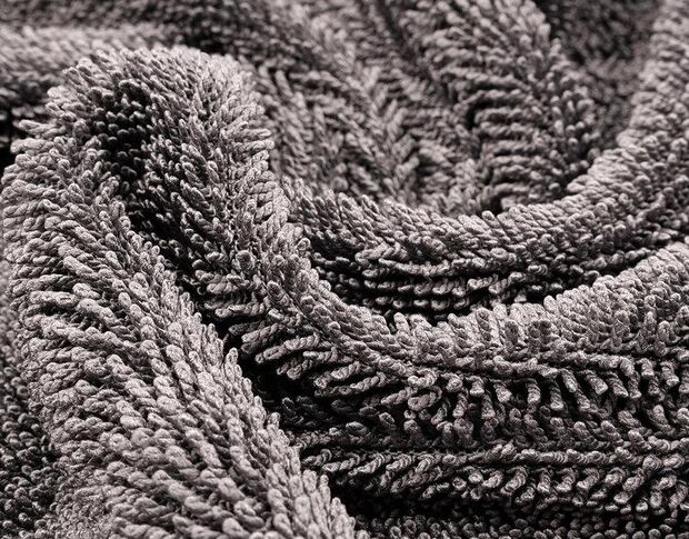 MaxShine Twisted Loop Microfiber Towel - Мікрофібровий рушник з оверлоком, сірий 40 х 40 cm