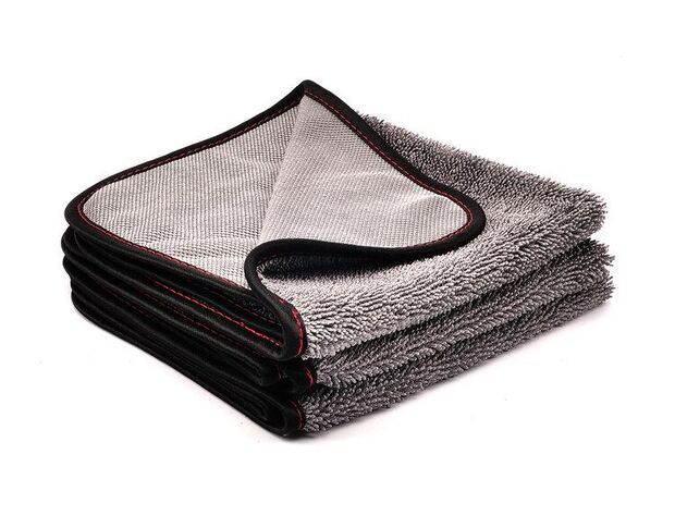 MaxShine Twisted Loop Microfiber Towel - Мікрофібровий рушник з оверлоком, сірий 40 х 40 cm