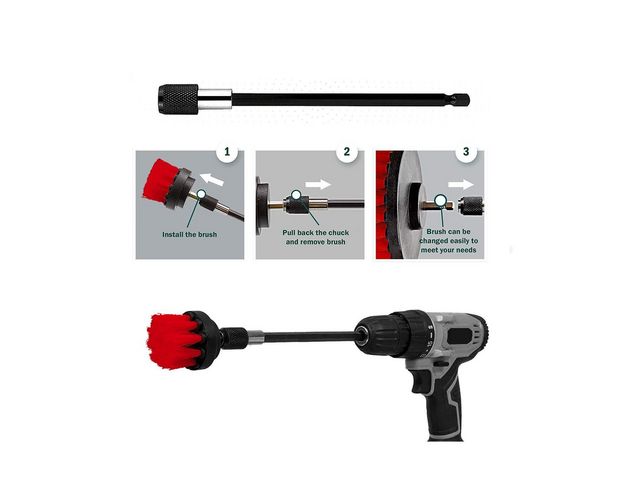 MaxShine Drill Brush Extension - Удлинитель для щеток MaxShine Carpet Brush, 150 mm