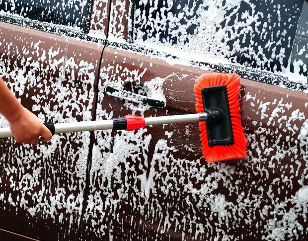 MaxShine Flow-Thru Wash Brush - Телескопічна щітка для миття
