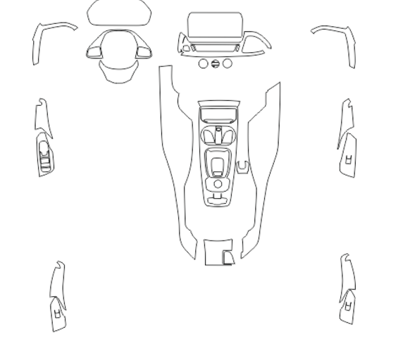 Комплект викрійок для салону CHERY EXEED 2020