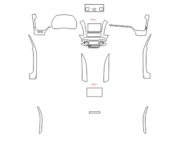 Комплект викрійок для салону CHEVROLET TAHOE 2014