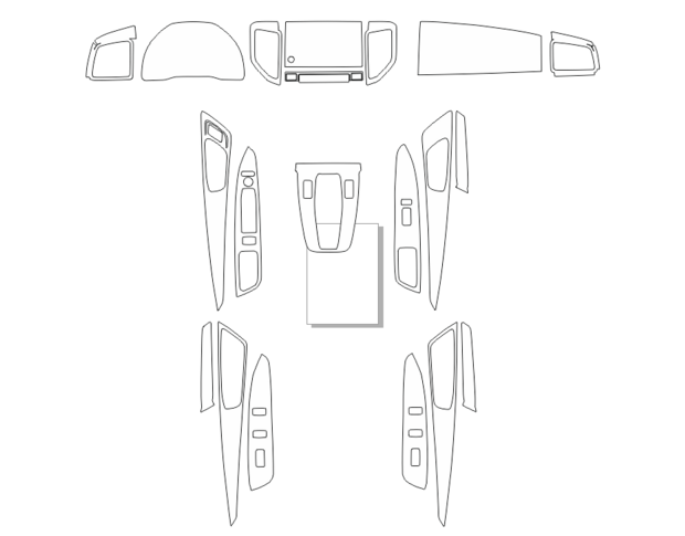 Комплект викрійок для салону HONDA UR-V 2017 (повна комплектація)