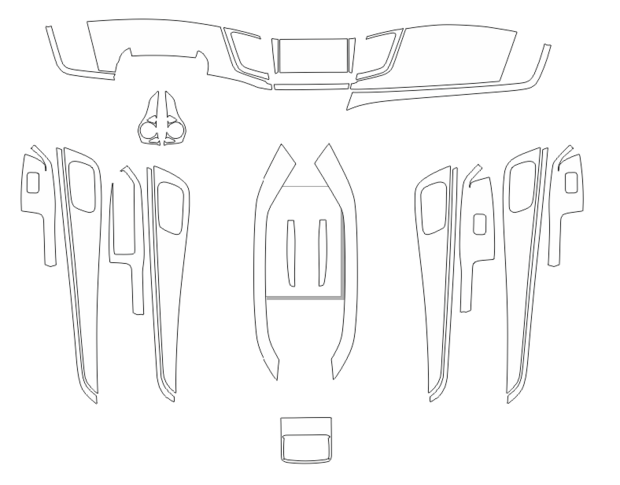Комплект викрійок для салону HONDA JADE BASE 2013