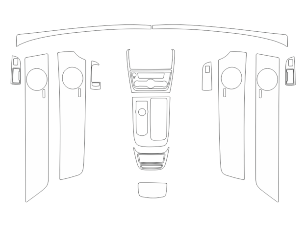 Комплект викрійок для салону JAGUAR XJL 2014