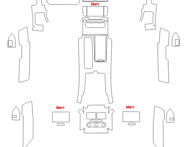 Комплект викрійок для салону LAND ROVER RANGE ROVER 2012