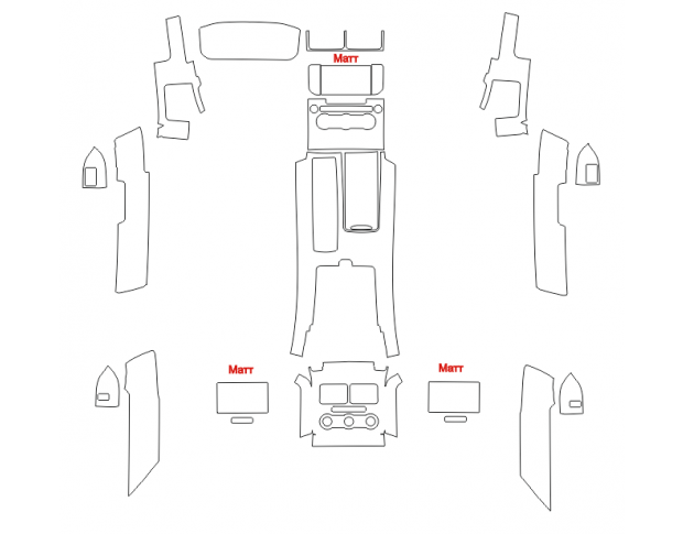Комплект викрійок для салону LAND ROVER RANGE ROVER 2012