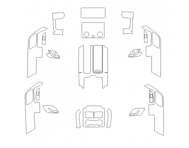 Комплект викрійок для салону LAND ROVER RANGE ROVER 2018 BASE