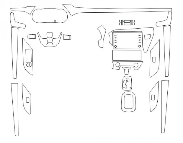 Комплект викрійок для салону TOYOTA HILUX 2020