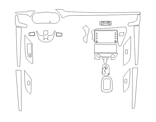 Комплект викрійок для салону TOYOTA HILUX 2020