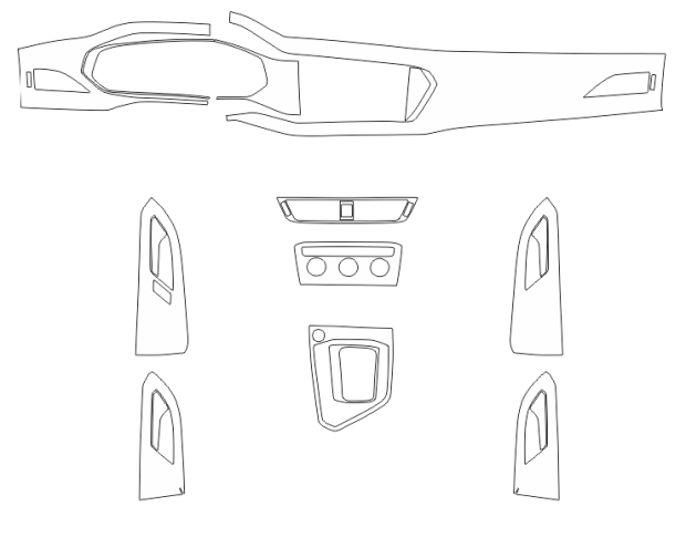 Комплект викрійок для салону VOLKSWAGEN THARU R-LINE 2019