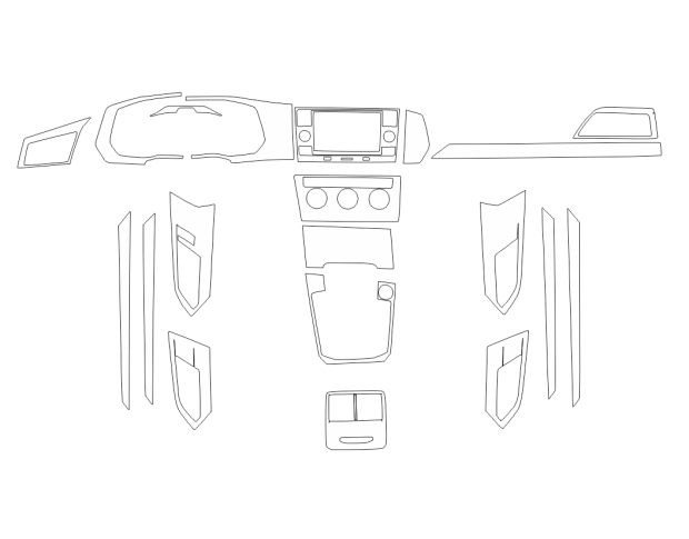 Комплект викрійок для салону VOLKSWAGEN SAGITAR 2019