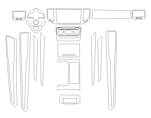 Комплект викрійок для салону VOLKSWAGEN TERAMONT 8 2019