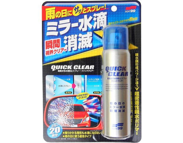 Soft99 Quick Clear Mirror Coating - Антидощ для дзеркал миттєвої дії, 100 ml