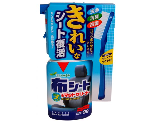 Soft99 Fabric Seat & Mat Cleaner - Безопасный очиститель тканевых сидений, 400 ml