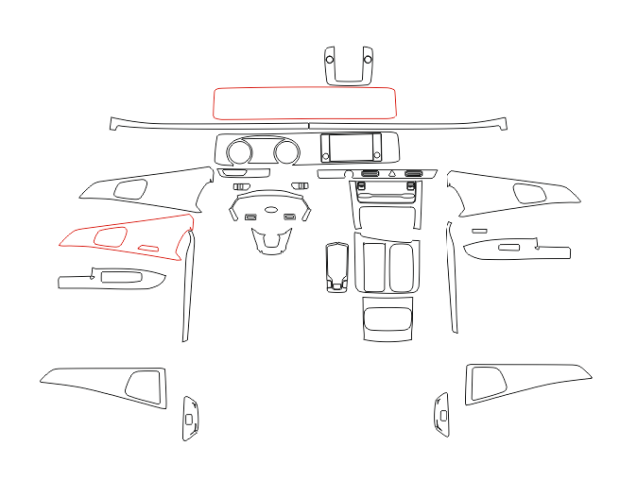 Комплект викрійок для салону KIA CARNIVAL 2021