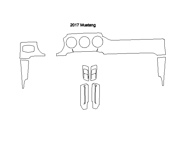 Комплект викрійок для салону FORD MUSTANG 2017
