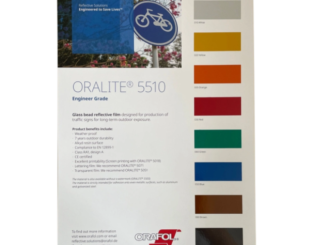 Каталог світловідбивних плівок Oralite 5510 Engineer Grade