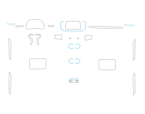 Комплект викрійок для салону CHEVROLET TAHOE 2021
