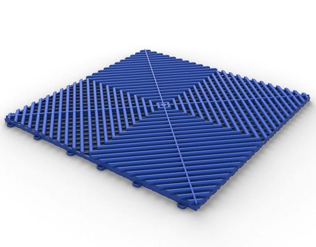 Floor Tile Vented Water Blue - Синя сітка модульної підлоги
