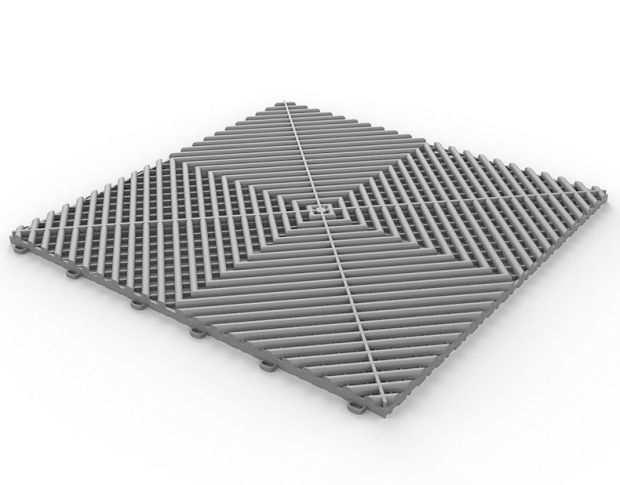 Floor Tile Vented Water Grey - Сіра решітка модульної підлоги