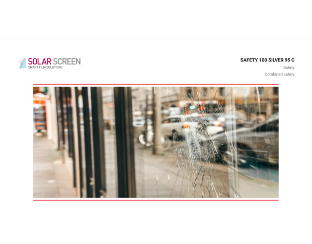Solar Screen 100 SILVER 95 C (5 mil) 1.524 m