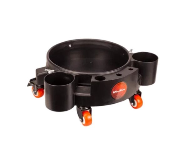 MaxShine Rolling Bucket Dolly Black - Тележка для ведра на колесах с органайзером