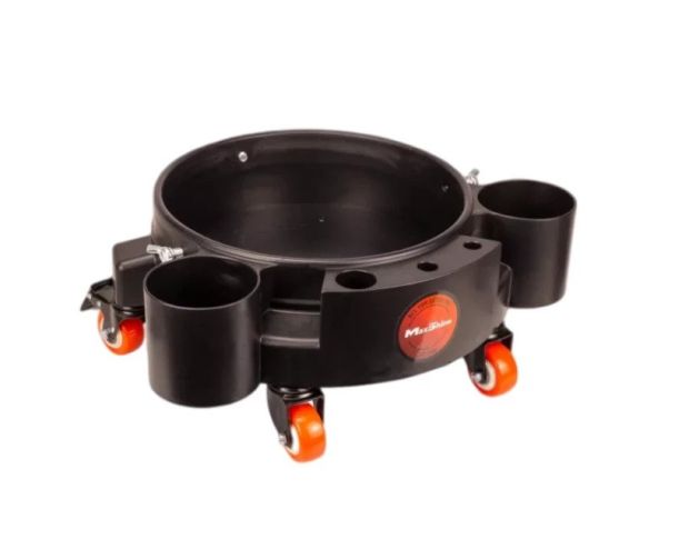 MaxShine Rolling Bucket Dolly Black - Тележка для ведра на колесах с органайзером