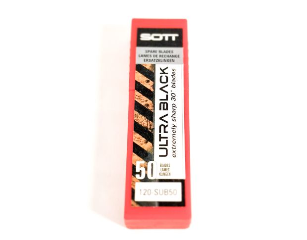 Сегментні леза SOTT ULTRA BLACK 30 Snap-Off Graphic Blades  (50 шт.)
