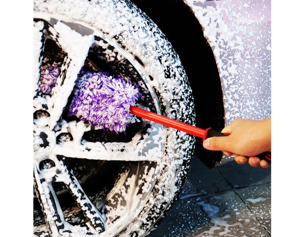 MaxShine Premium Flat Microfiber Wheel Brush with Replaceable Cover - Щітка для дисків