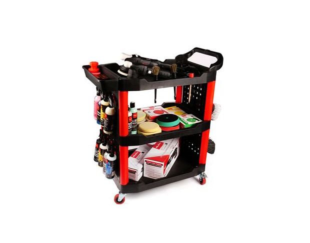 MaxShine 3-Tier Storage Utility Detailing Rolling Cart - Візок для детейлінгу