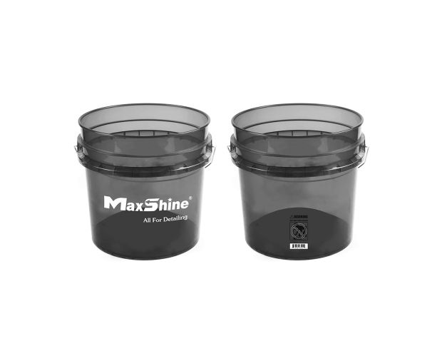 MaxShine Detailing Bucket Grey - Відро для миття та полірування, без кришки, 13 L
