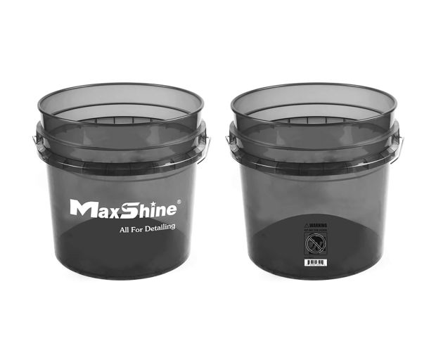 MaxShine Detailing Bucket Grey - Відро для миття та полірування, без кришки, 13 L
