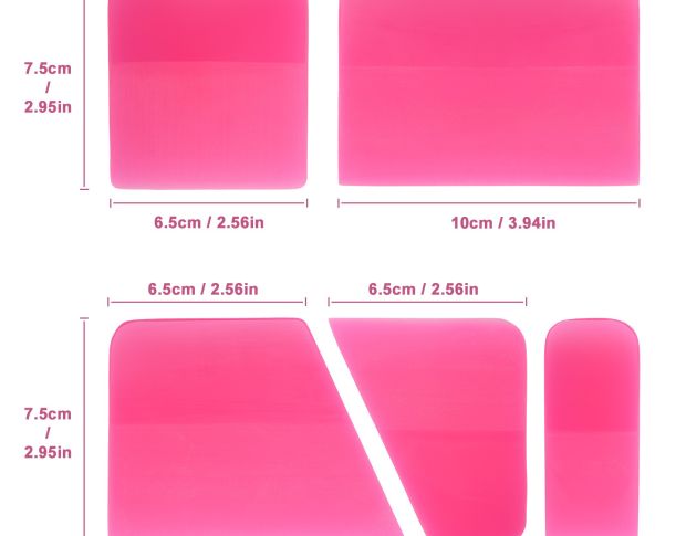 Foshio Pink PPF Squeegee Set - Набір вигонок для плівки м'яких