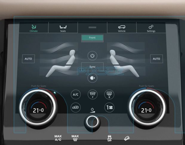 Захисне скло Pixsel на клімат LAND ROVER RANGE ROVER VELAR - 11.8“ 2017 - 2019 (гібридне глянець)
