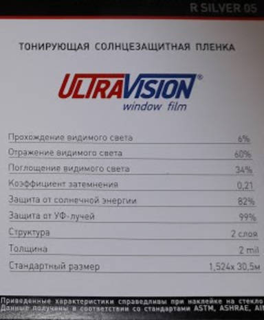 Ultra Vision R Silver 05 1.524 m