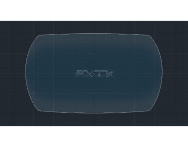 Захисне скло Pixsel на панель приладів DS 3 - 6.7“ 2018 - (гібридне глянець)