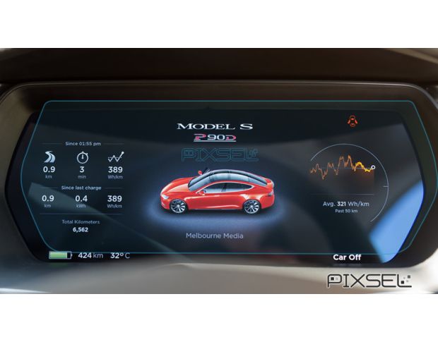 Захисне скло Pixsel на панель приладів TESLA MODEL S - 11.8“ 2016 - (гібридне мат)