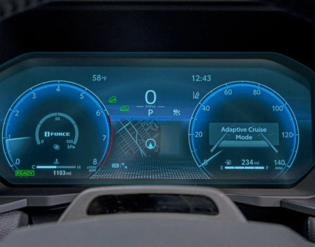 Защитное стекло Pixsel на приборную панель TOYOTA PRADO 12.4“ 2024 - (гибридное мат)