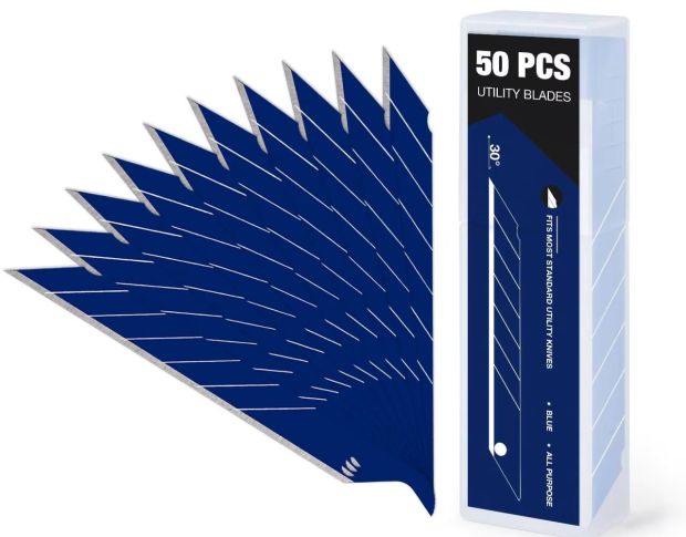FOSHIO Carbon Steel 30° Blue Blades - Сегментные лезвия (50 шт.)
