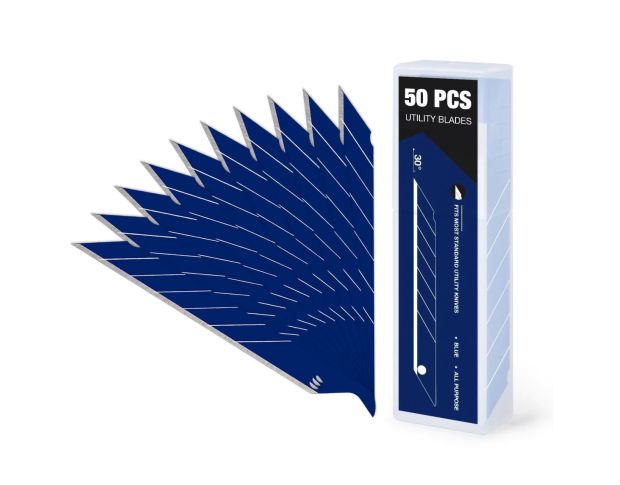FOSHIO Carbon Steel 30° Blue Blades - Сегментные лезвия (50 шт.)
