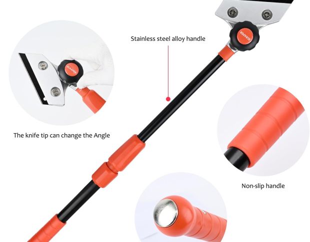 FOSHIO Extendable Cleaning Scraper - Скребок на выдвижной ручке 40-58 cm