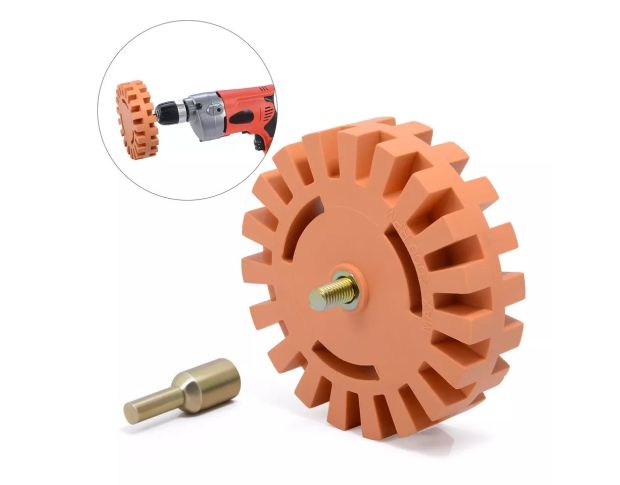 FOSHIO Decal And Sticker Remover Wheel - Диск для снятия двустороннего скотча и остатков клея 100 mm x 20 mm