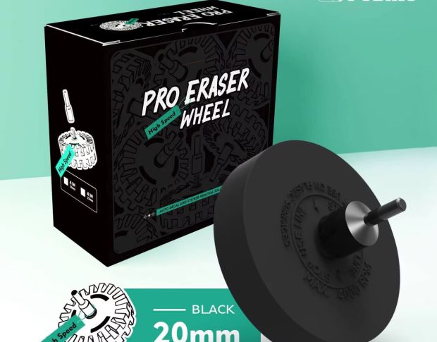 FOSHIO Decal And Sticker Remover Wheel Black - Диск для зняття двостороннього скотчу та залишків клею 96 mm x 20 mm