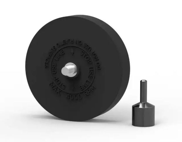 FOSHIO Decal And Sticker Remover Wheel Black - Диск для зняття двостороннього скотчу та залишків клею 96 mm x 20 mm
