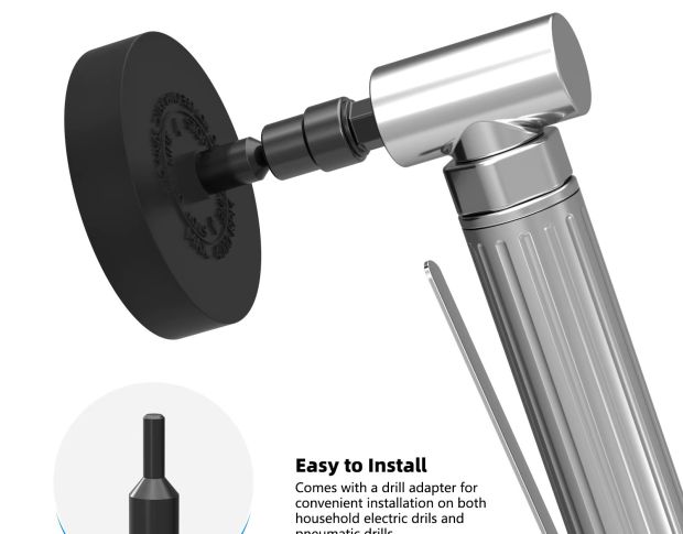 FOSHIO Decal And Sticker Remover Wheel Black - Диск для зняття двостороннього скотчу та залишків клею 96 mm x 20 mm